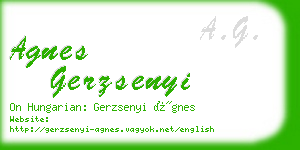 agnes gerzsenyi business card